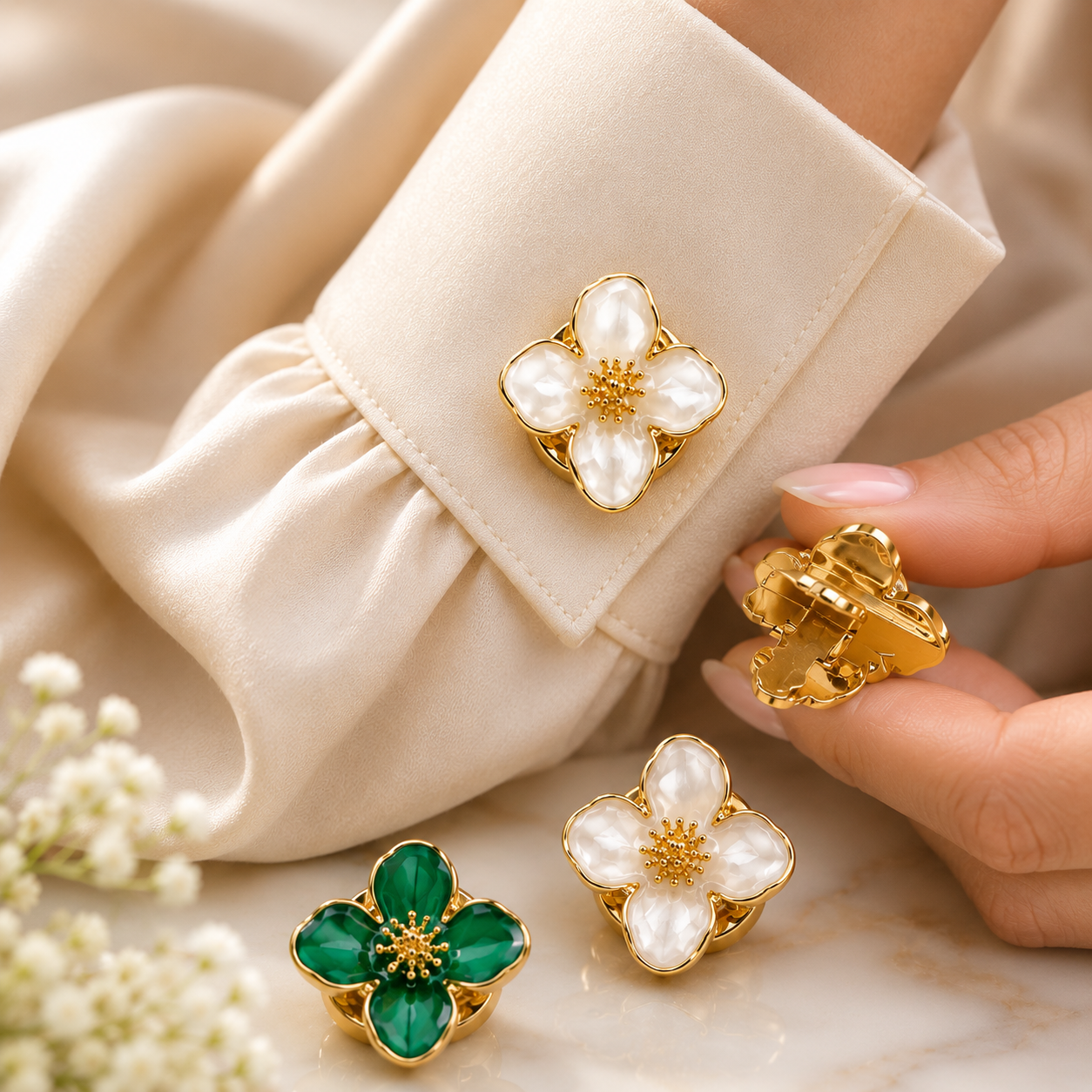 Bloméa™ Flower Cuff Clips (4-Pack)
