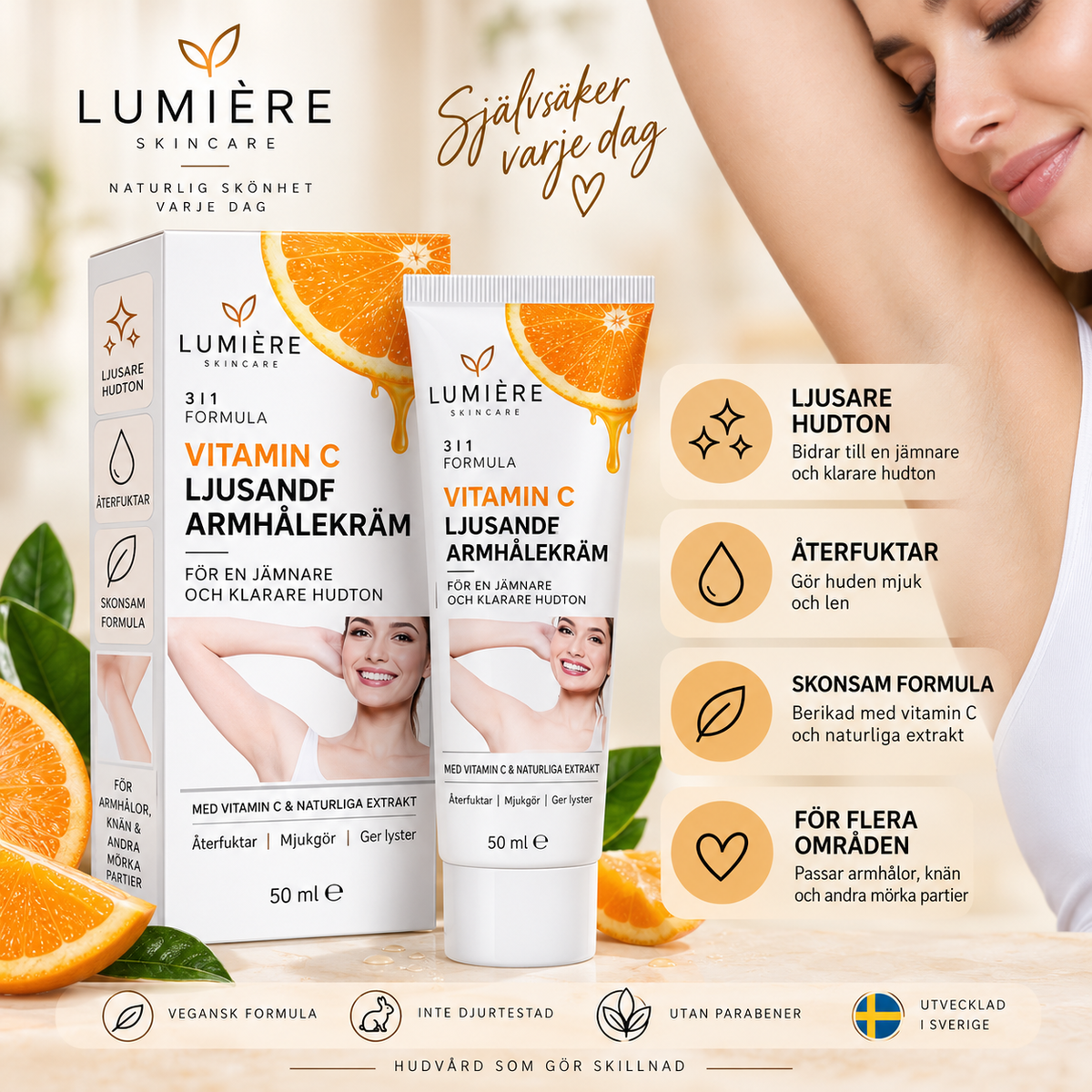 Brightening Underarm Cream – För jämnare & klarare hudton